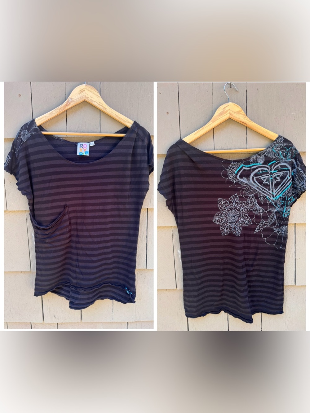 Y2K Black & Blue Roxy Shirt